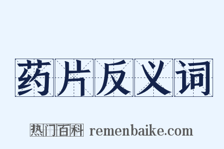 药片反义词是什么意思的图片